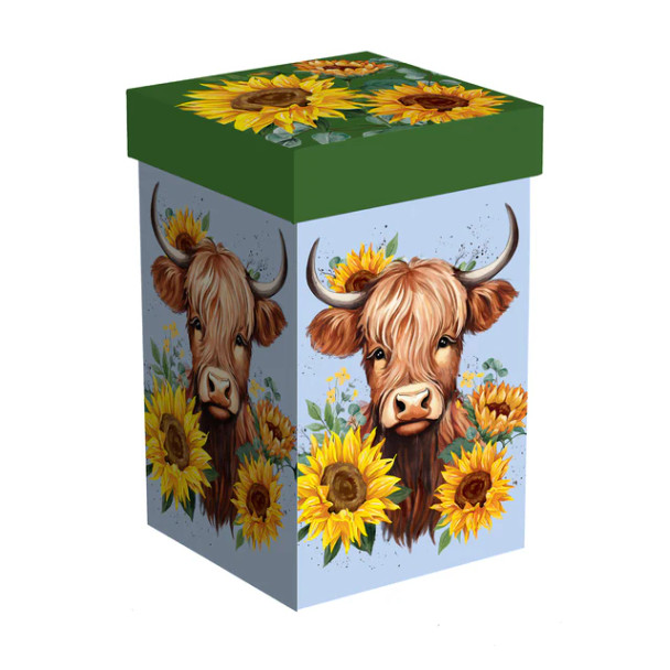 17oz Harvest Blossom Highland Cow Ceramic Cup