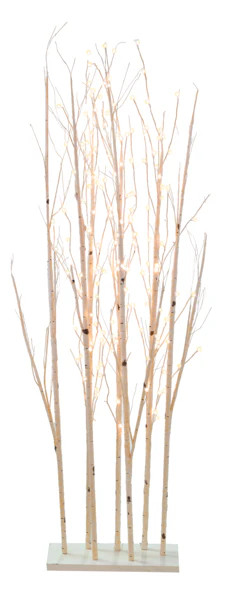 Warm White Light Up Birch Twig Trees