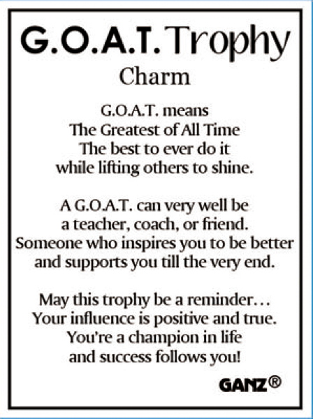 G.O.A.T. Trophy Charm