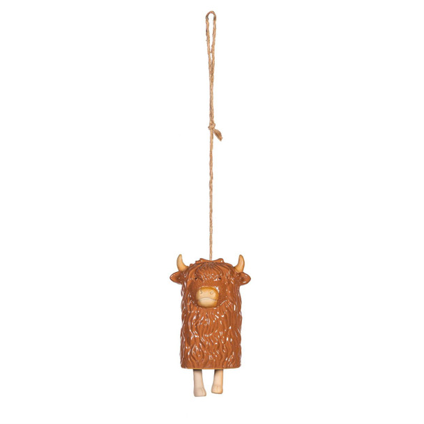 Highland Cow Garden Bell