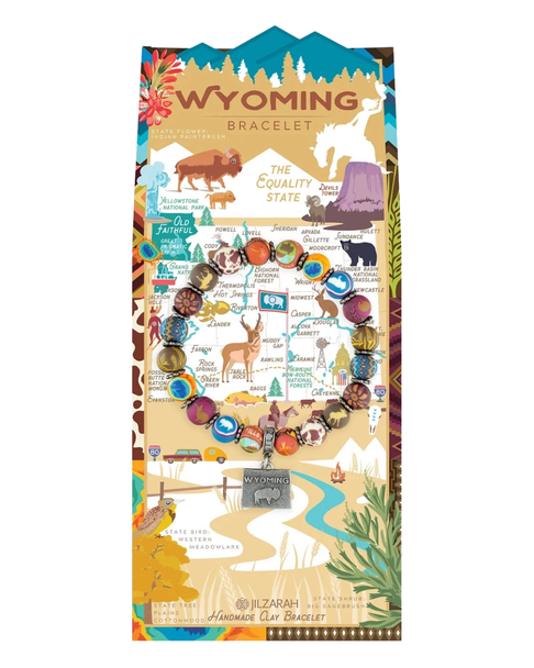 Wyoming Places We Love Beaded Stretch Bracelet