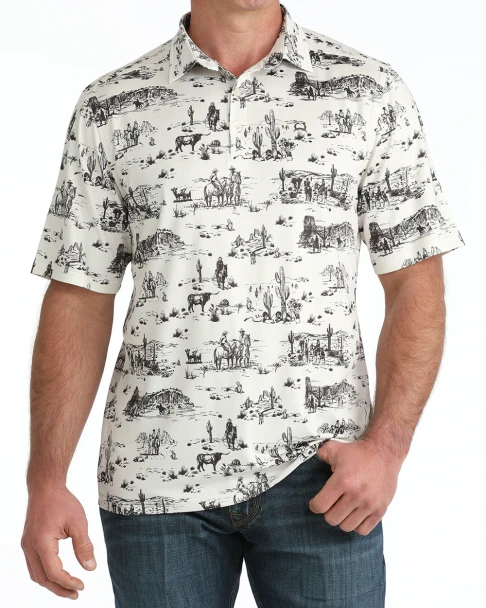 Arenaflex Western Print Polo