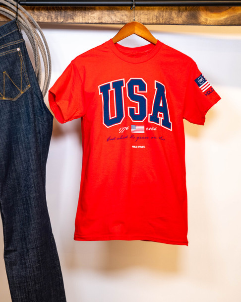 USA Strong Red Hold Fast T-Shirt