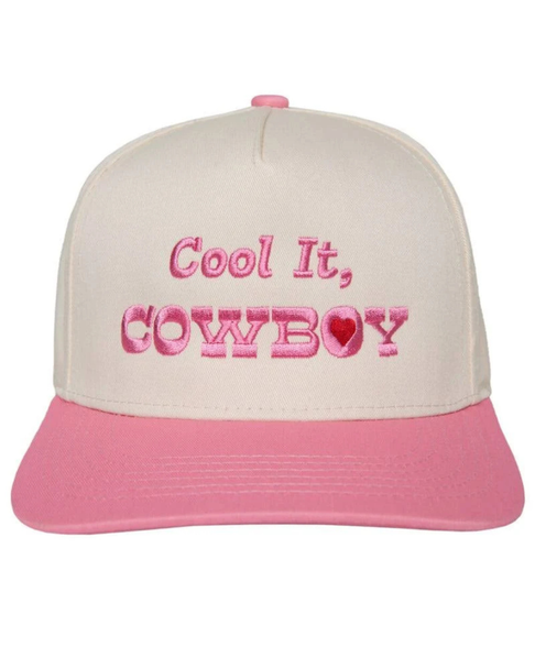 Pink Cool It Cowboy Vintage Snapback