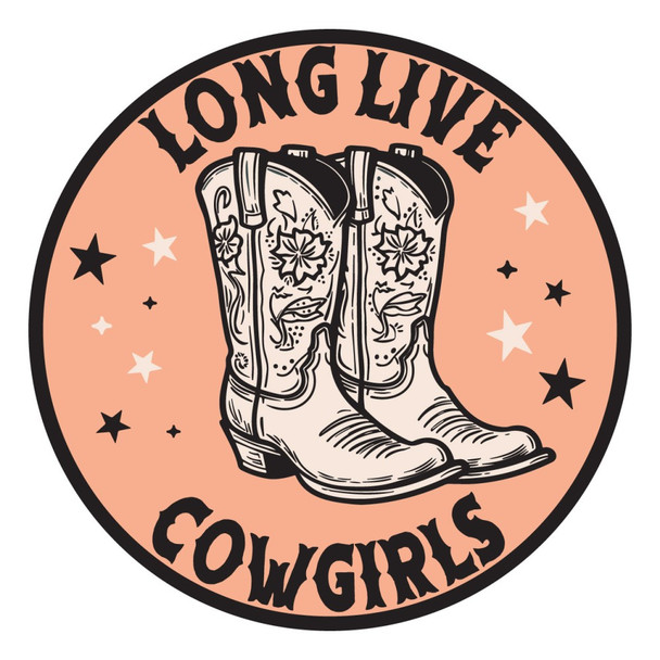Mini Long Live Cowgirls Decal