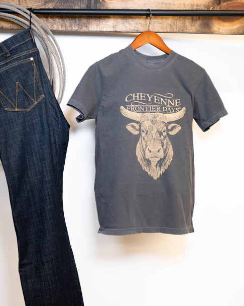 Grey Cheyenne Bull T-Shirt