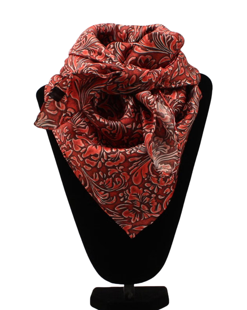 Red Floral Wild Rag