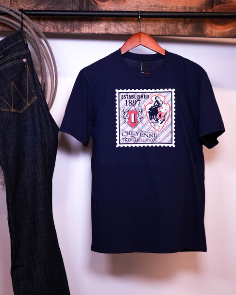 Navy Cheyenne Stamp T-Shirt