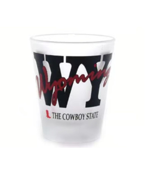 Frosted Wyoming Shot Glass