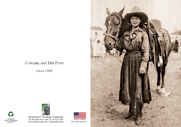 Cowgirl and Her Pony Greeting Card
