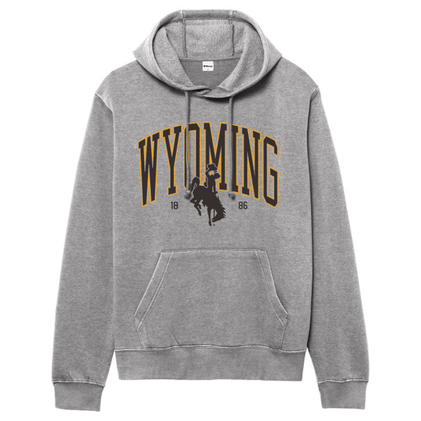 Gray Wyoming Steamboat Hoodie