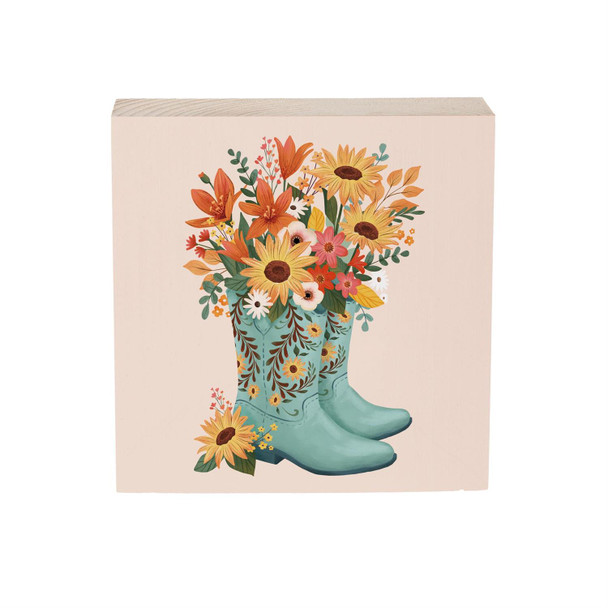 Harvest Blossom Sign Wood Block