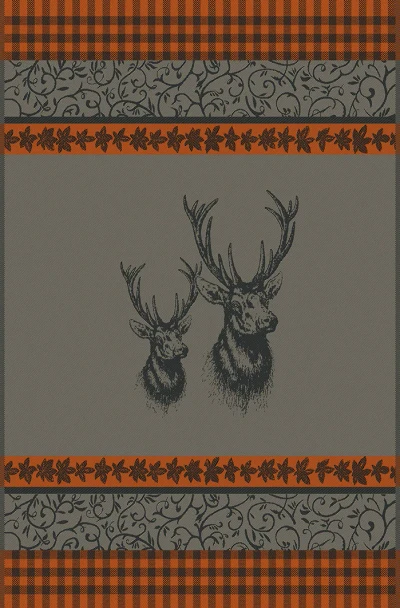 Elk Jacquard Woven Cotton Tea Towel