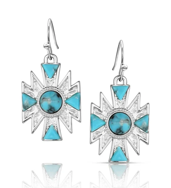 Southwestern Sun Turquoise Earrings