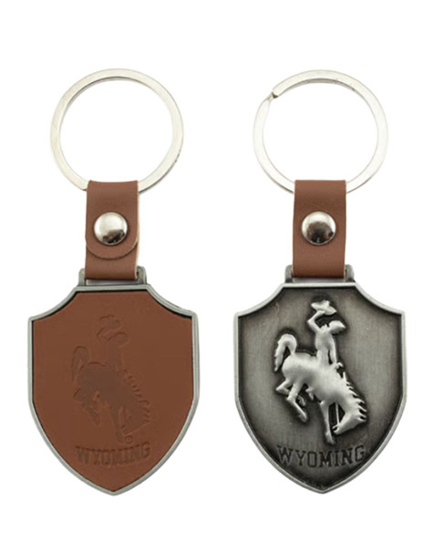 Metal Wyoming Steamboat Key Ring