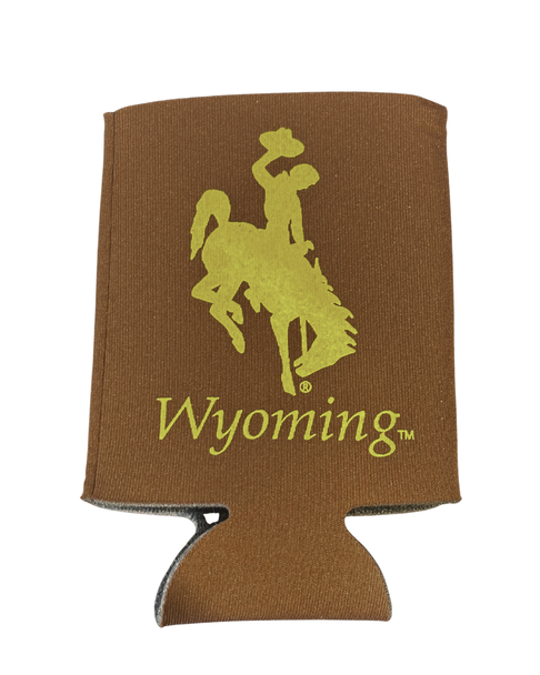 Brown Wyoming Steamboat Can Cooler