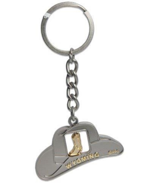 Wyoming Boot Spinner Key Ring