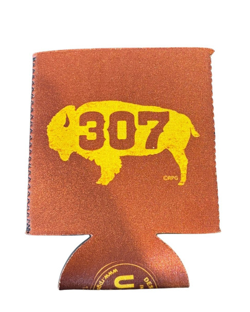 Brown And Gold 307 Can Cooler