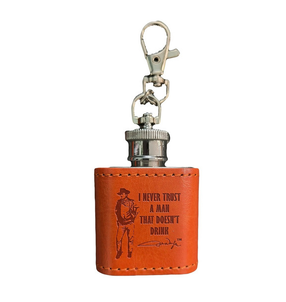 John Wayne Keyring  Flask