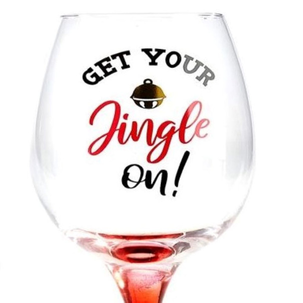 Cheers Holiday Wine Glass