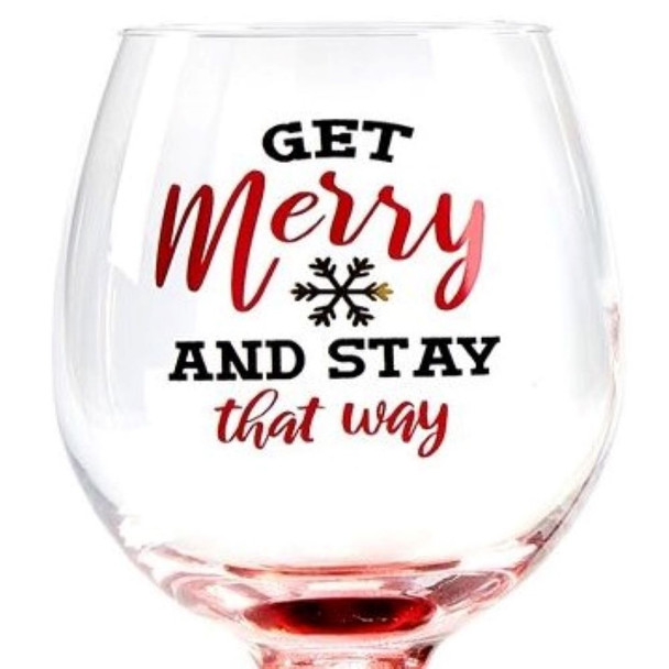 Cheers Holiday Wine Glass