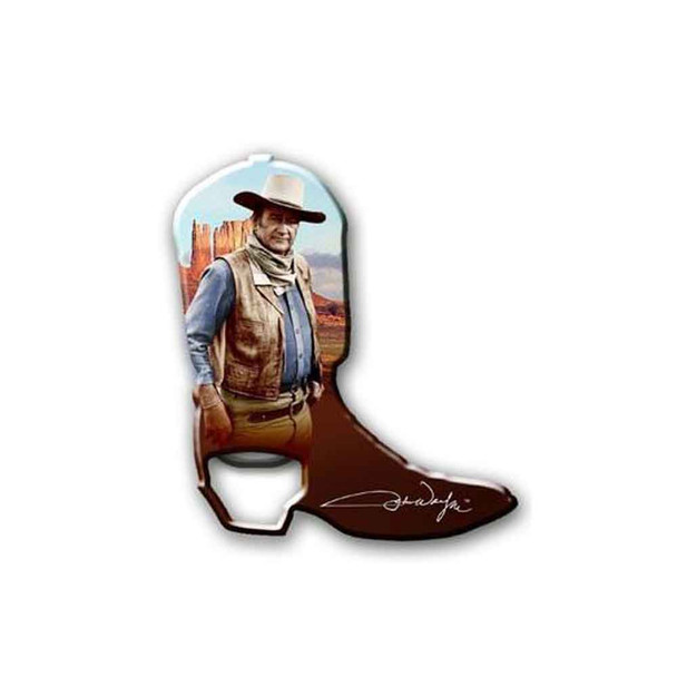 John Wayne Bottle Opener Boot Magnet