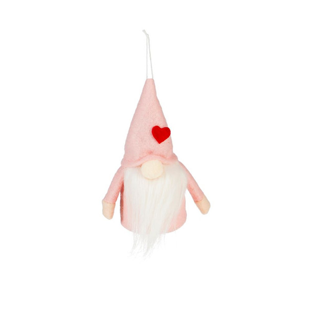 Fabric Valentine Gnome Ornaments