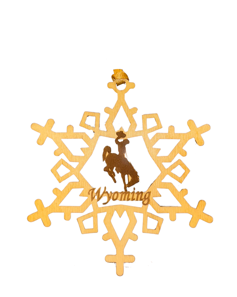Wyoming  Steamboat Snowflake Ornament