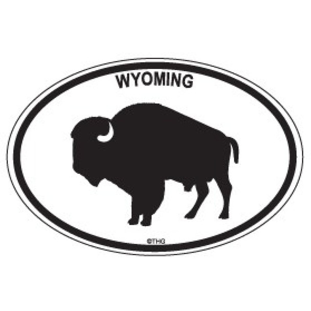 Wyoming Bison Oval Decal