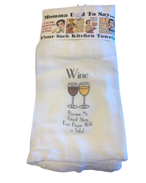 Wine Flour Sack Kitchen Towel