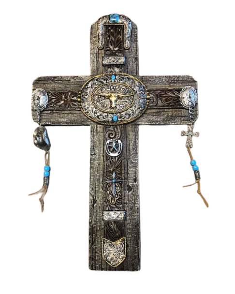 Western Buckle Cross Wall Decor