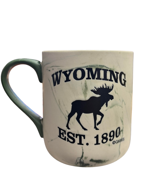 Green Wyoming Moose Mug