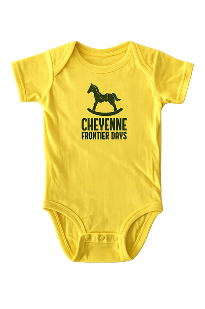 Yellow Cheyenne Rocking Horse Diaper Shirt
