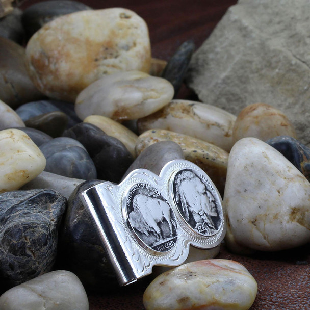 Buffalo Indian Nickel Scalloped Money Clip