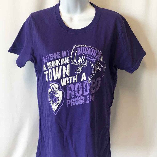 Purple Buckin' A T-Shirt