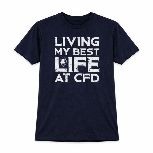 Navy Living My Best Life at CFD T-Shirt