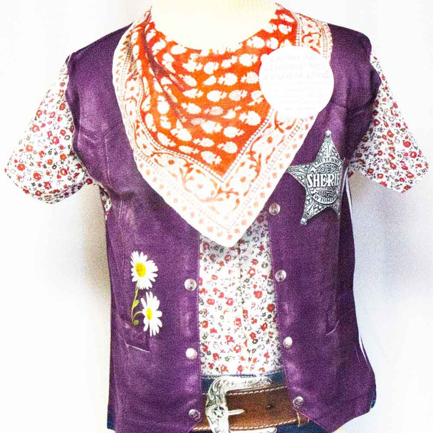 Girls Bandanna Sheriff Cheyenne Wyoming Tee