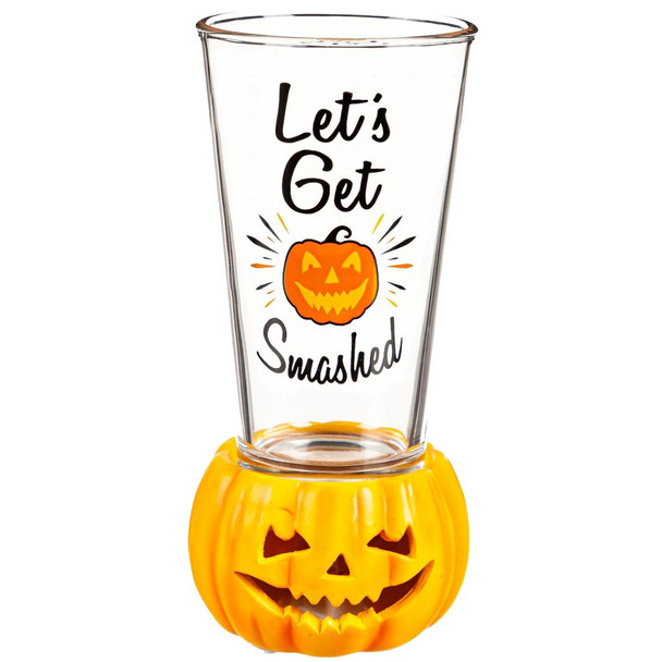 Let's Get Smashed Pint Glass with LED Polyresin Coaster