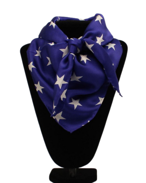 Blue with White Star Wild Rag