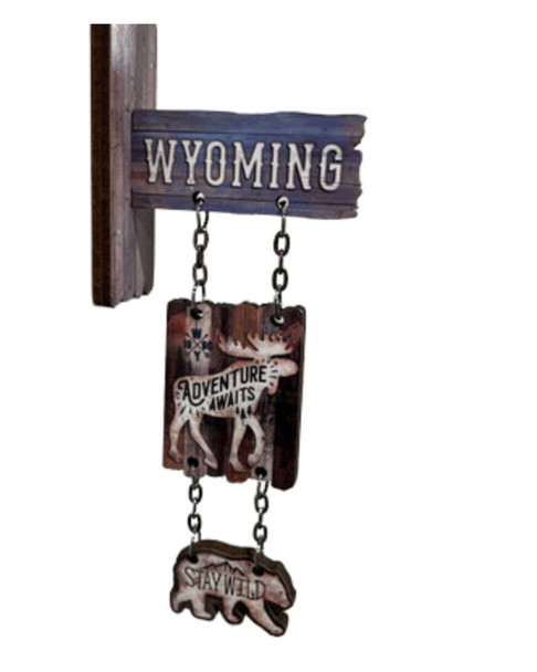 Three Part Wyoming Dangle Magnet