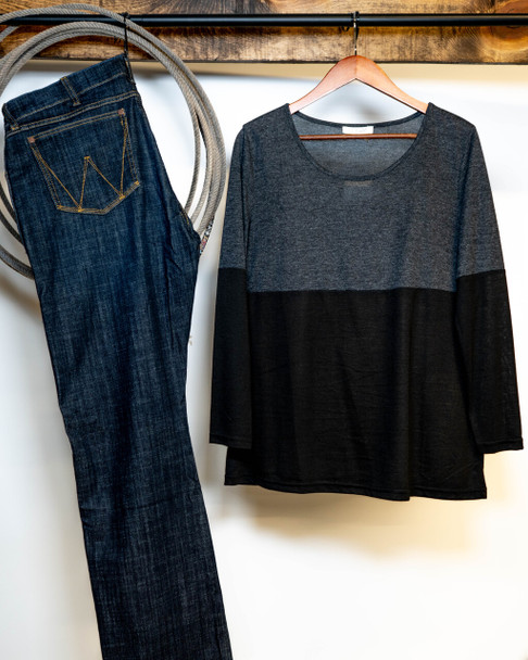 Color Block Tunic Top
