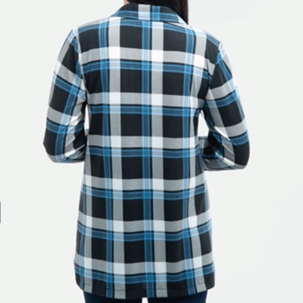 Plaid Collared Button Down Top