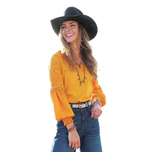 Gold Raglan Blouse