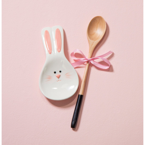Ceramic Bunny Spoon Rest