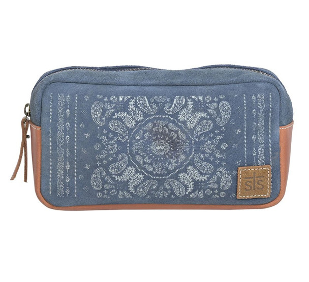 Blue Bandana Cosmetic Bag