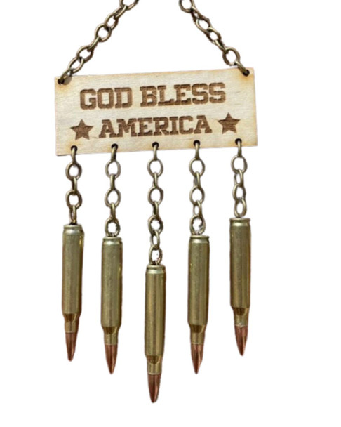 God Bless America Bullet Ornament