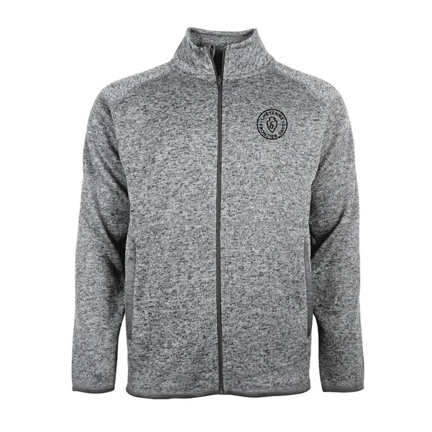 Fleece Heather Gray Arrowhead Full-Zip Sweater