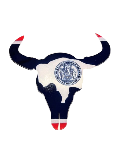 Large Wyoming Skull Decal