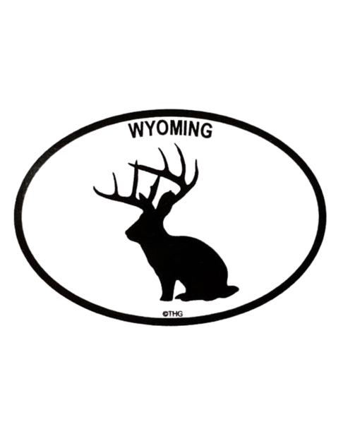 Mini Wyoming Jackalope Decal