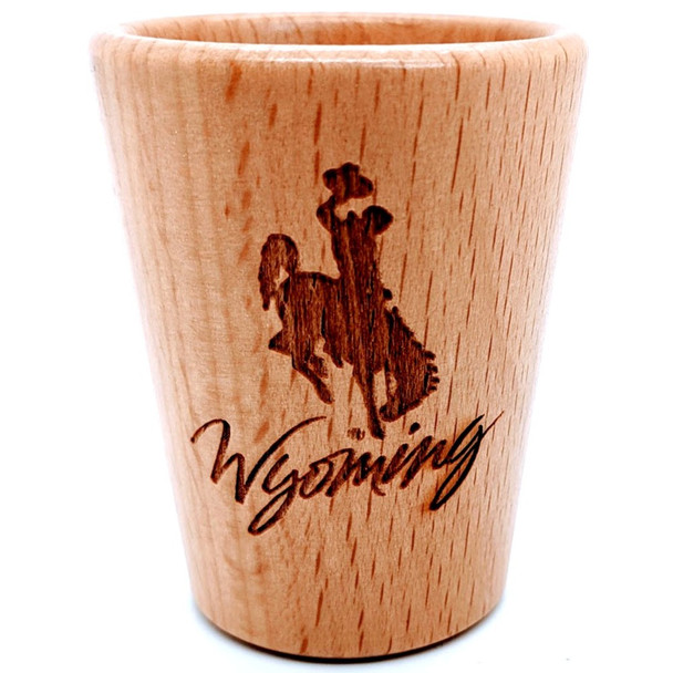Wood Wyoming Shot Glass